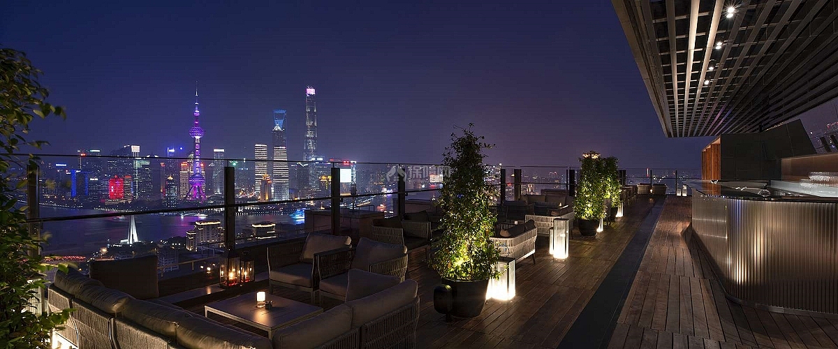 上海宝格丽酒店之露天酒吧设计效果图