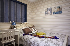 125㎡地中海风格三居之儿童房整体布置效果图