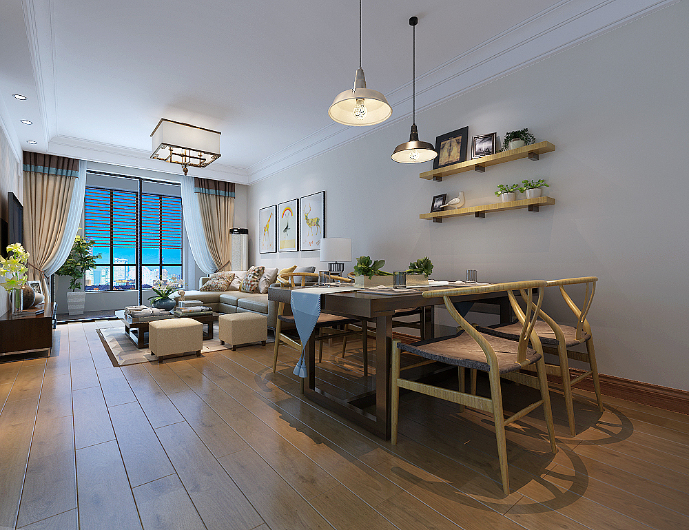 鼎元公馆89m2北欧风格效果