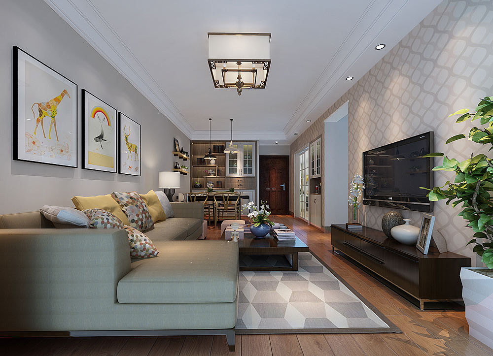 鼎元公馆89m2北欧风格效果