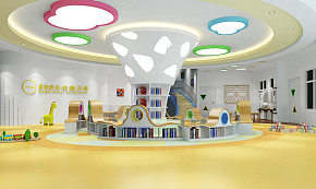 爱米尔幼儿园之玩乐区吊顶设计效果图