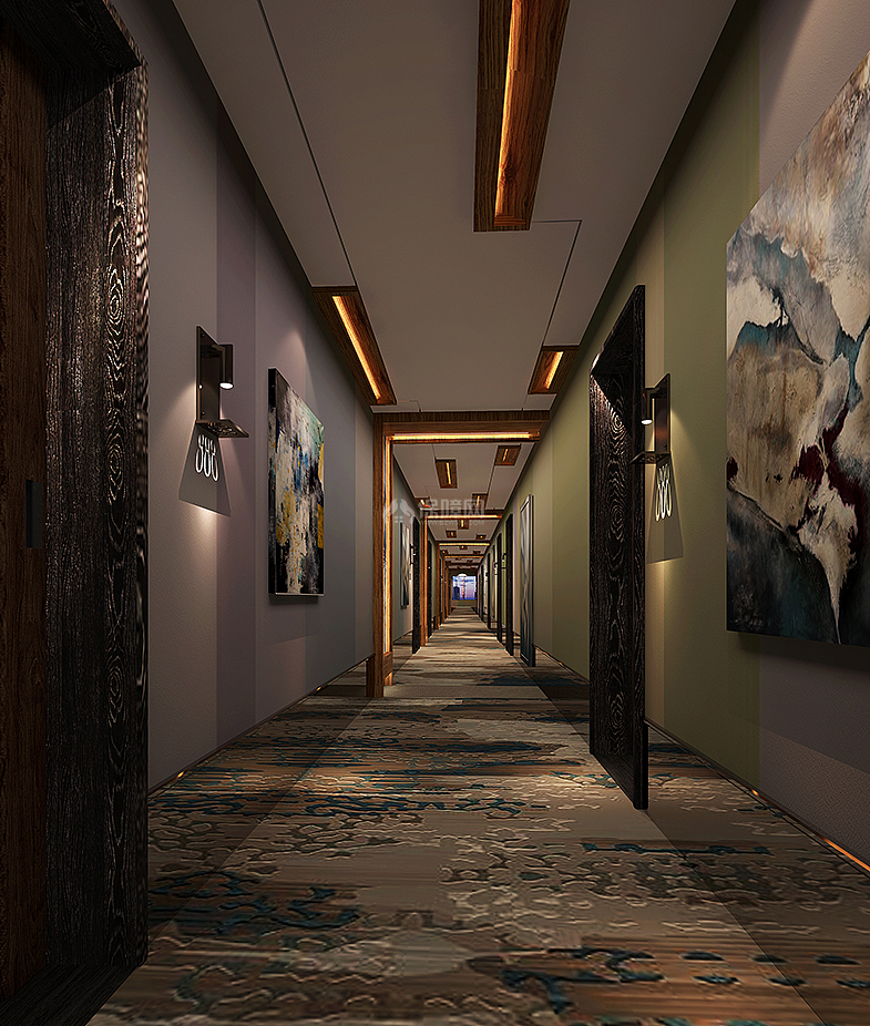 新熙门特色主题酒店之房间走廊装修效果图