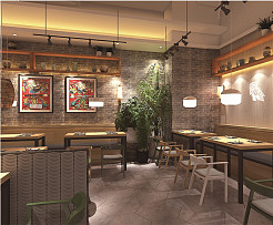 大同秦王府餐飲店之燈飾設(shè)計效果圖