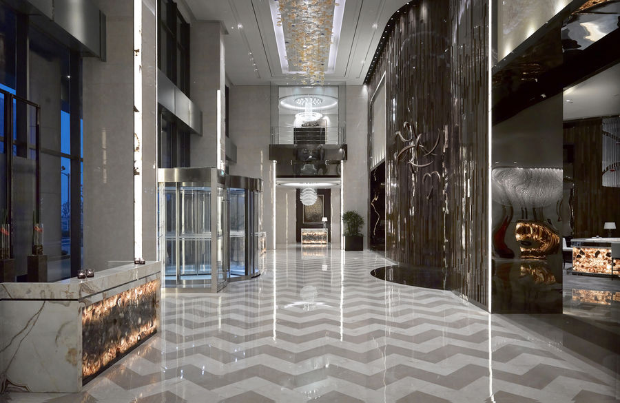 绿地美利亚酒店之大堂地板装修效果图
