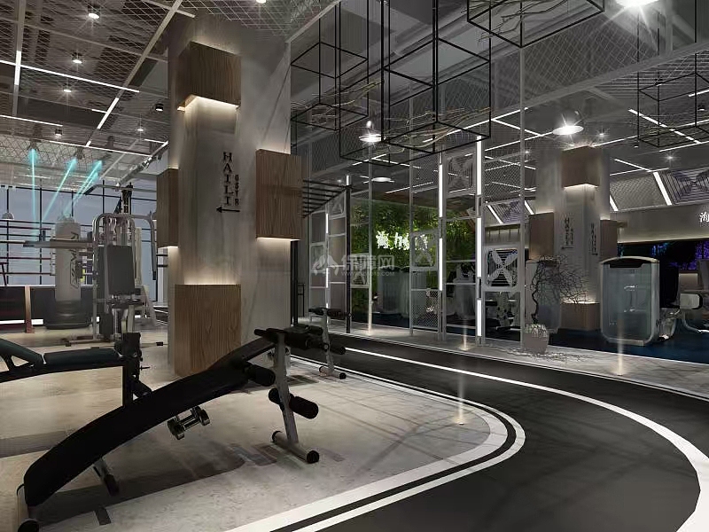 成都海力健身房之健身大厅整体格局设计效果赏析