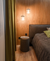 67平超现代感小公寓之卧室床头灯设计效果图