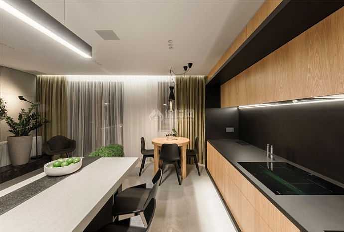 67平超现代感小公寓之餐厅布置效果图