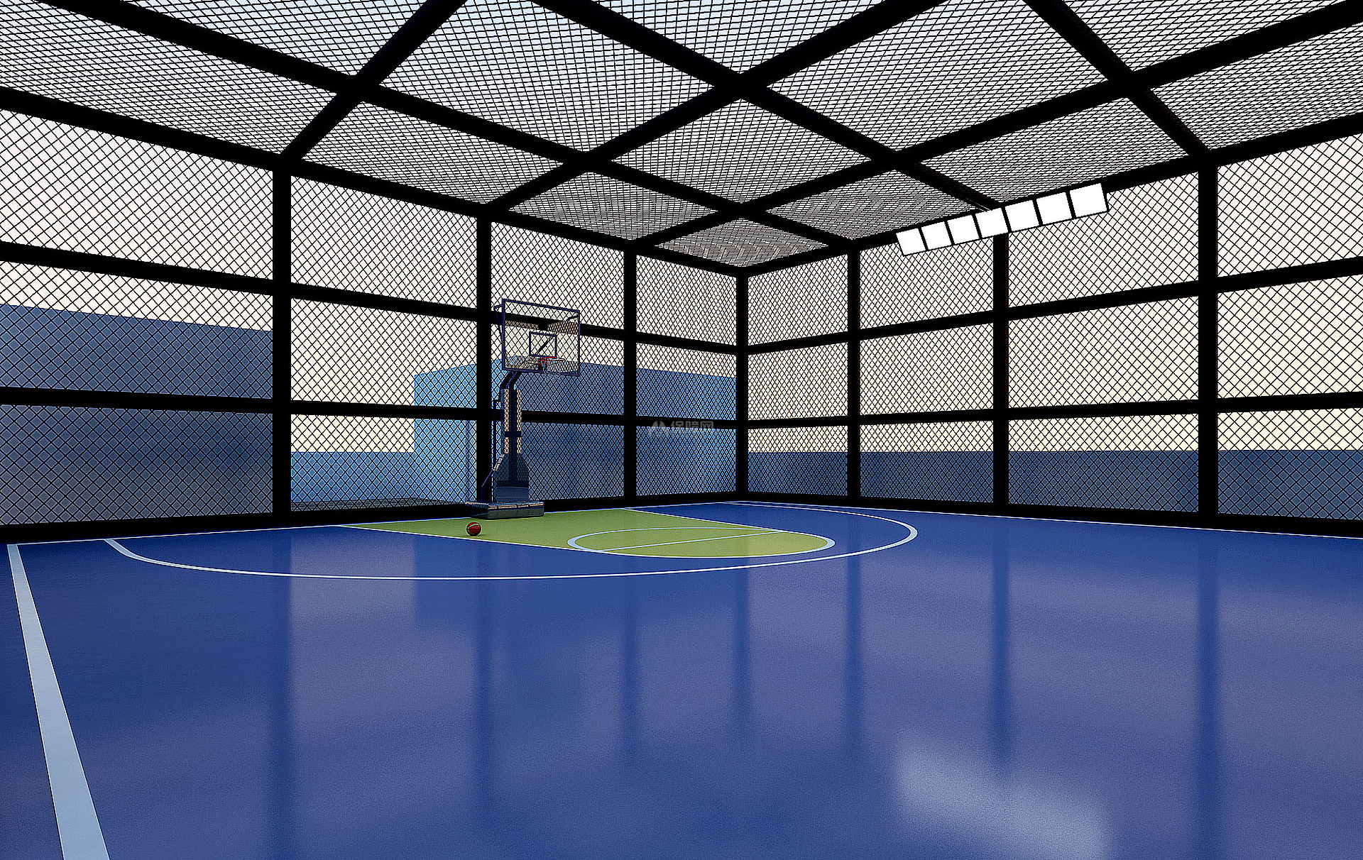 神木运动健身中心之篮球区装修效果图