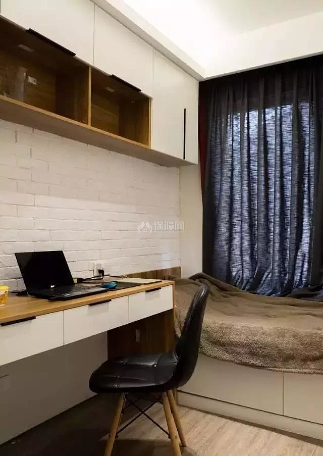 122㎡北歐風(fēng)三居之次臥兼書房裝潢效果圖