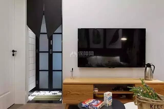 122㎡北歐風(fēng)三居之電視柜裝潢設(shè)計效果圖