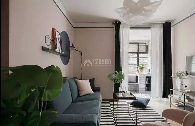 80㎡現(xiàn)代簡(jiǎn)約兩居之客廳整體裝修設(shè)計(jì)