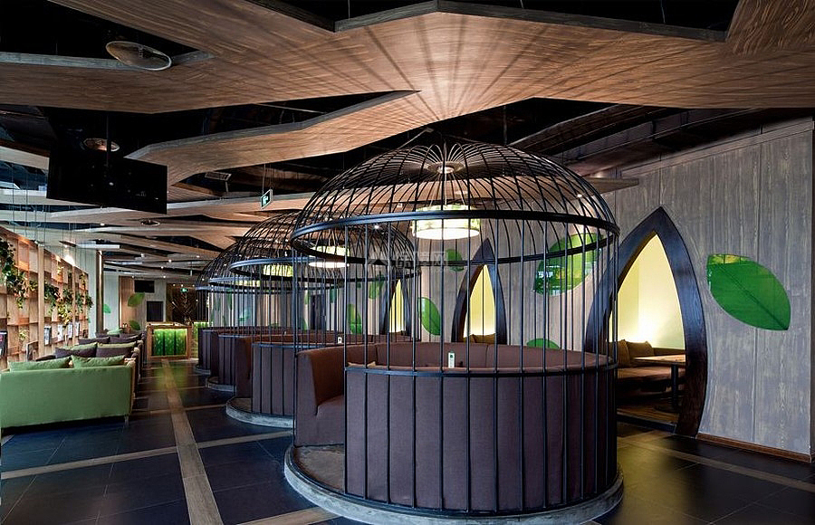 星绿茶餐厅之创意座位设计效果赏析