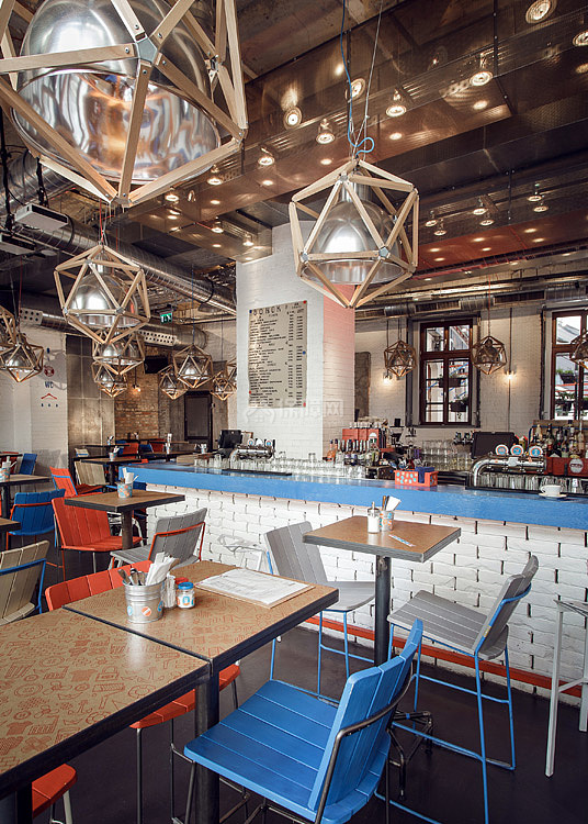Kolor酒吧餐厅之一层用餐区布置效果图