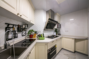 105㎡格调美式三居之厨房装潢设计效果图