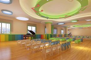 創(chuàng)藝寶貝幼兒園之鋼琴室裝修布置效果圖