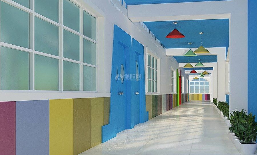 创艺宝贝幼儿园之走廊装修布置效果图