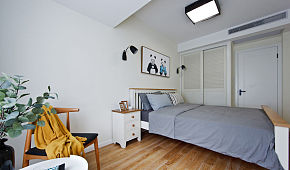 86㎡北欧风两居之卧室装潢设计效果图