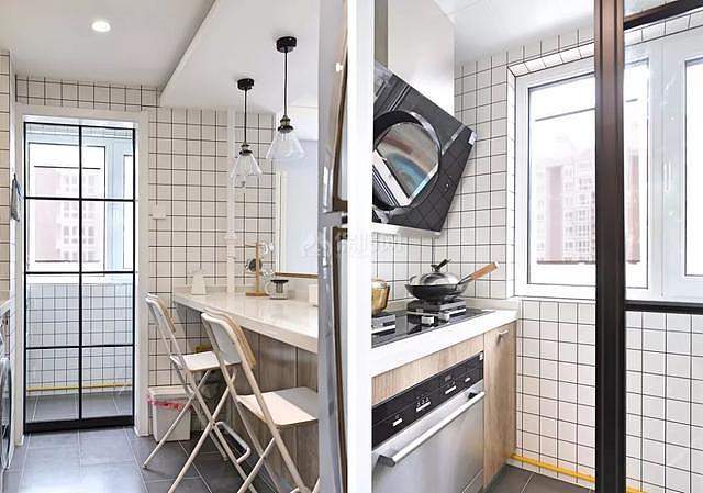 82平清新北欧风厨房空间设计效果图