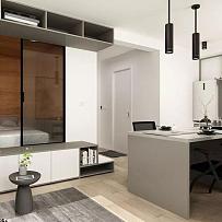 40平米单身公寓橱柜设计效果图
