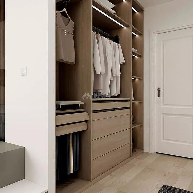 40平米单身公寓独立衣柜设计效果图