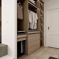 40平米单身公寓独立衣柜设计效果图