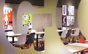 KFC光明店由外看内效果图