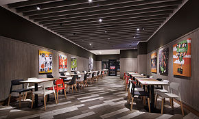 KFC光明店用餐处座椅设计效果图