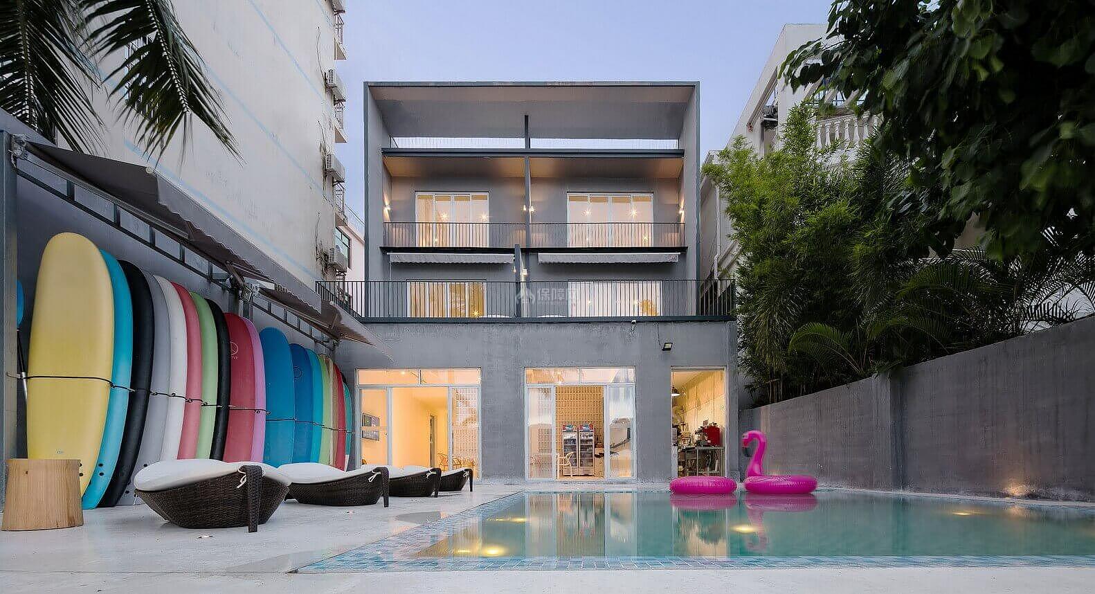 三亚六甲酒店室内泳池设计效果图