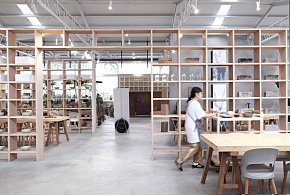 空气图书馆复合式餐厅用餐区设计效果图