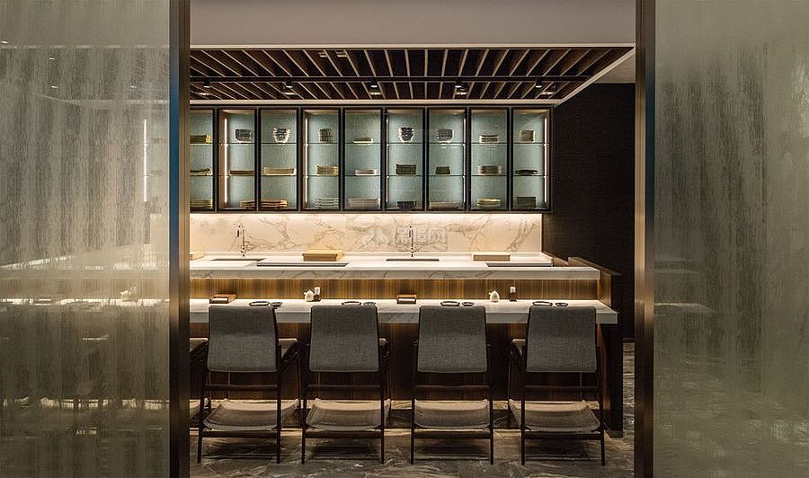 香港米其林指南推介餐厅用餐处整体装潢效果图