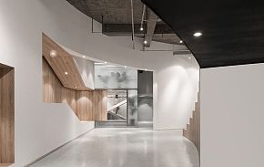 閃銀盒子青年旅舍走廊裝潢效果圖