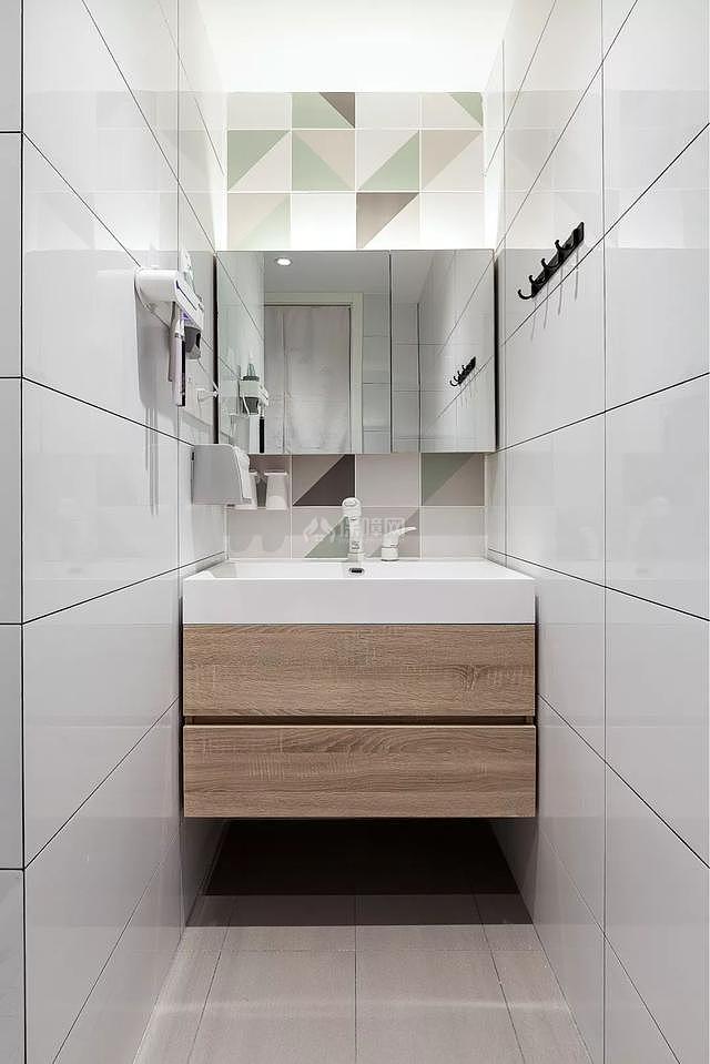 76平舒适北欧卫生间洗手盆设计效果图