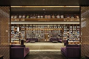 前檐書店從中藥店看圖書區(qū)效果圖