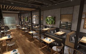 北京石記燒烤用餐區(qū)裝潢效果圖