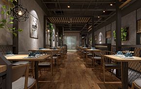 北京石記燒烤用餐區(qū)燈光設(shè)計(jì)效果圖