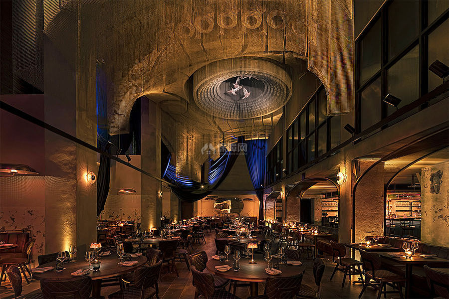 MoxyEastVillage酒店餐厅大厅设计效果图