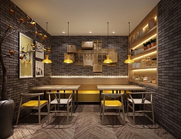 關(guān)中緣餐廳用餐處地面裝潢