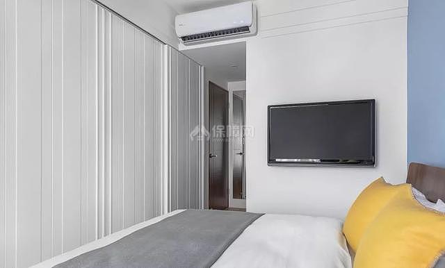 112㎡北歐極簡風(fēng)主臥電視掛放