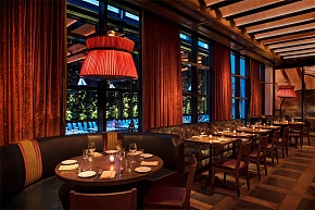Moxy Chelsea hotel餐廳用餐處布置效果圖