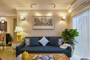 74㎡法式小浪漫沙发背景墙装饰