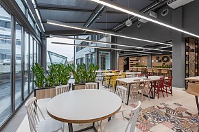 LIDL餐廳用餐處座椅布置效果圖