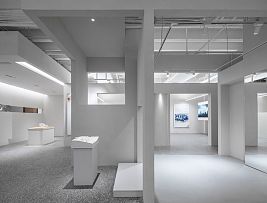 華山路ORIA辦公室之展廊模式下前臺(tái)設(shè)計(jì)效果圖