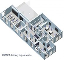 华山路ORIA办公室之空间展廊模式平面图