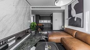125㎡北欧风三居之沙发布置效果图