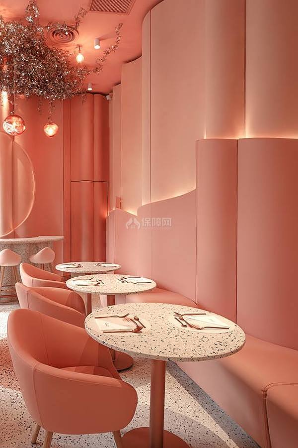 曼谷伊甸之屋时尚餐厅之卡座式座位布置效果图