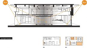 邊界實驗工作室之建筑采光分析圖