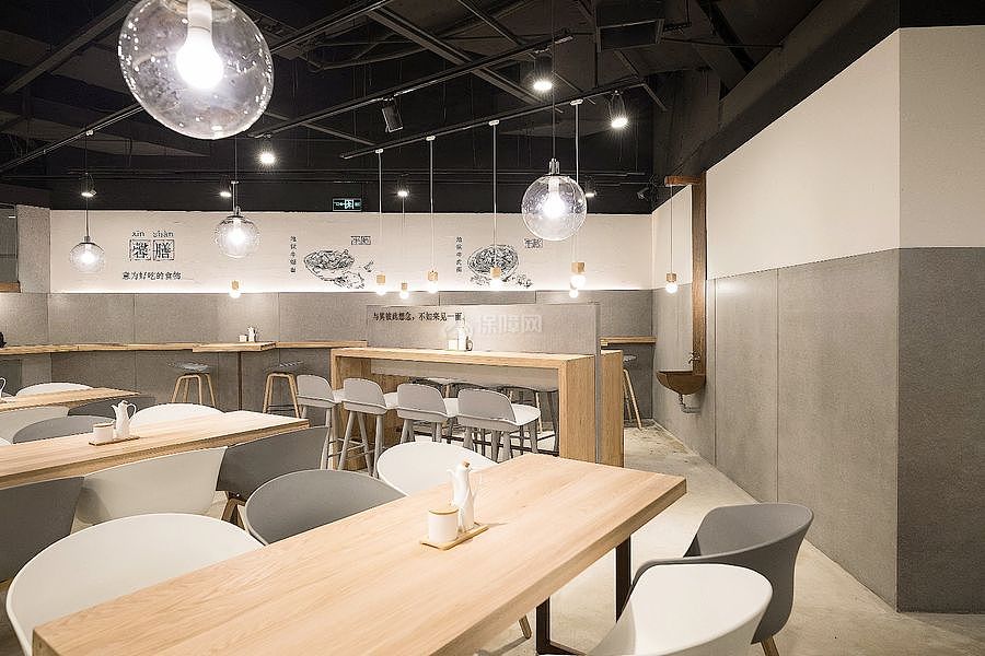 “干了這碗面”店之就餐區(qū)拐角處裝修效果圖