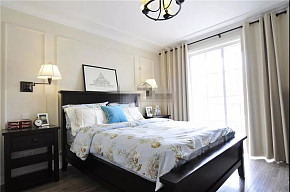 121㎡美式三居之卧室装修设计效果图