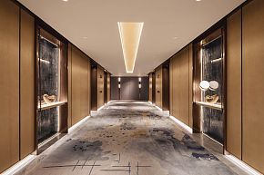 珠海仁恒洲际酒店之走廊地面装修效果图
