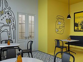 Kolkin咖啡&葡萄酒吧之墙面装饰效果图